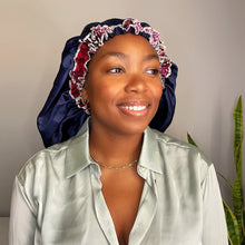Load image into Gallery viewer, Dana Blue Satin Bonnet-  Sample Sale