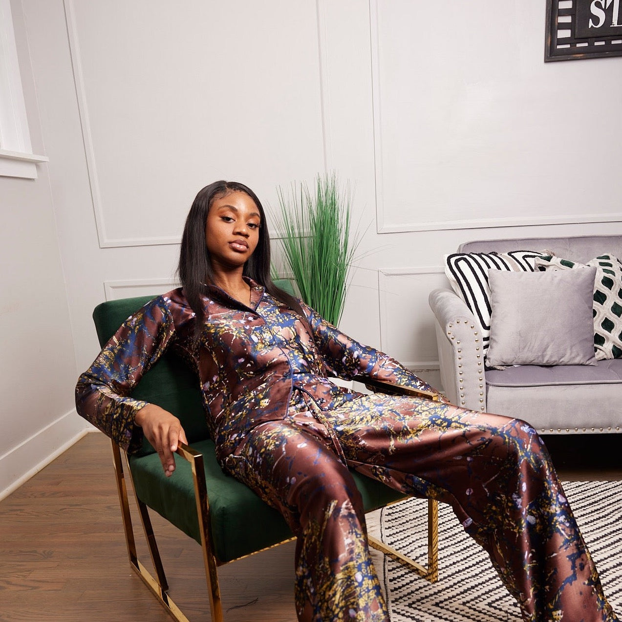 Kaima Pajama Trouser - Brown