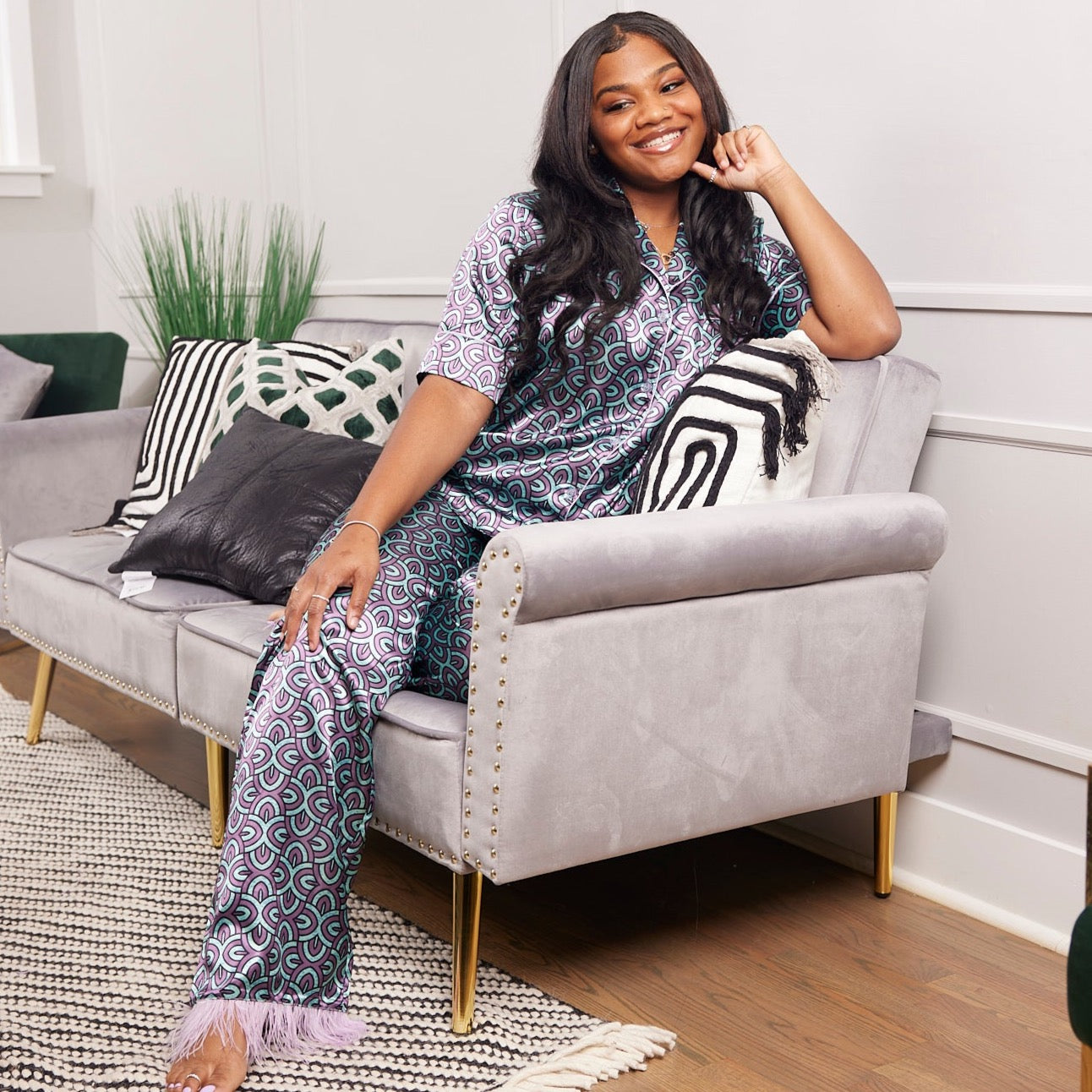 Iyonna Pajama Fur Trouser