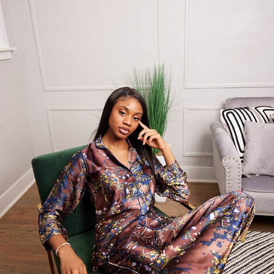 Kaima Pajama Trouser - Brown